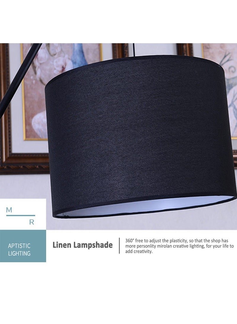 شاربدو مصباح أرضي LED رأسي بسيط إسكندنافي دافئ مضاد للوهج لحماية العين مصباح قائم لغرفة النوم وغرفة المعيشة إضاءة أرضية مع عاكس الضوء من القماش - Image 5